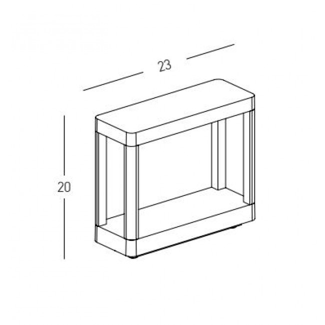 Φωτιστικό Κολώνα LED 8W 3000K Γραφίτης E334 ZAMBELIS