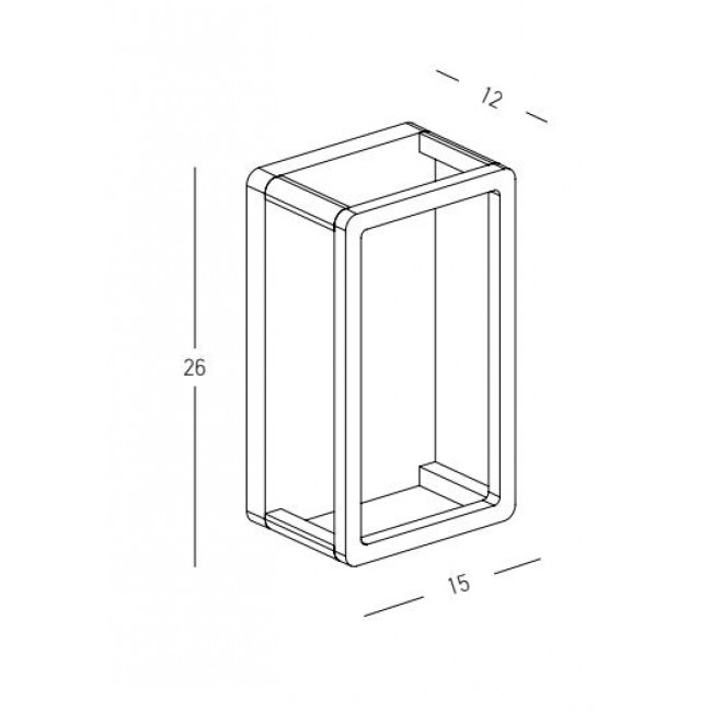 Απλίκα LED 8W 3000K Γραφίτης E336 ZAMBELIS