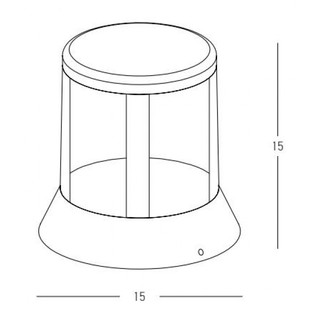 Φωτιστικό Κολώνα LED 8W 3000k Γραφίτης E337 ZAMBELIS