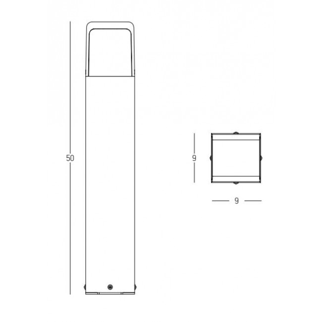 Φωτιστικό Κολώνα LED 13W 3000k Γραφίτης E351 ZAMBELIS