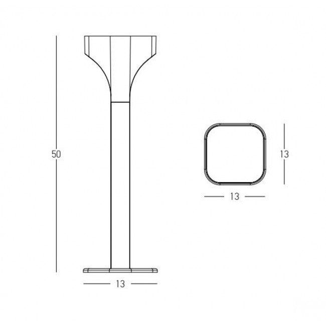 Φωτιστικό Κολώνα LED 11W 3000k Γραφίτης E356 ZAMBELIS