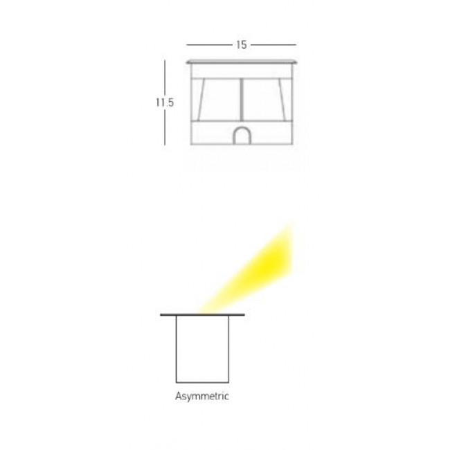 Σπότ Χωνευτό LED 7W 3000k Ατσάλι E363 ZAMBELIS