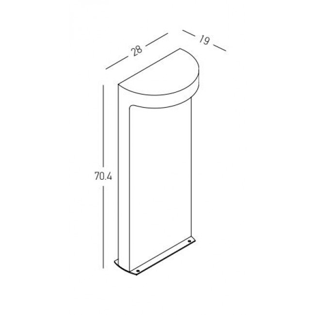 Φωτιστικό Κολώνα LED 8W 3000k Τσιμέντο E383 ZAMBELIS