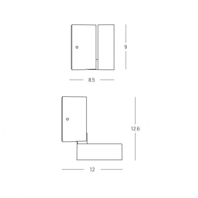Απλίκα LED 6W 3000K Μαύρο E435 ZAMBELIS