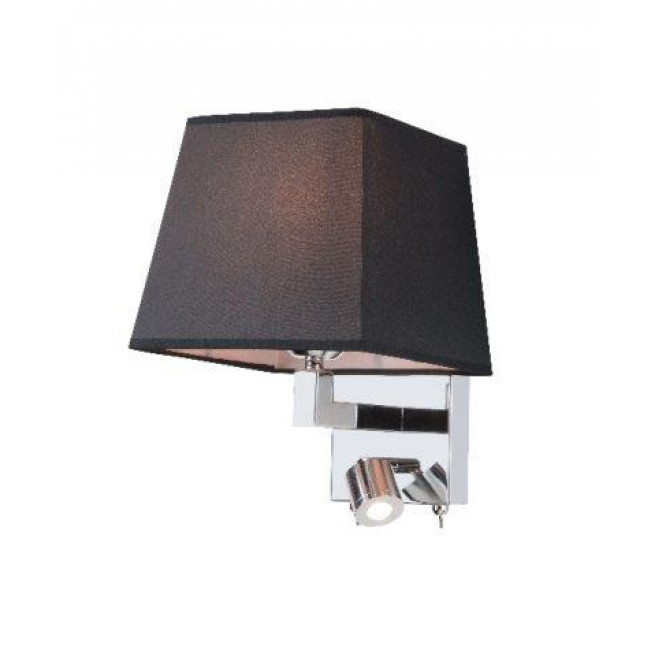 Απλίκα E27 & LED 3W Χρώμιο Και Μαύρο H26-B ZAMBELIS