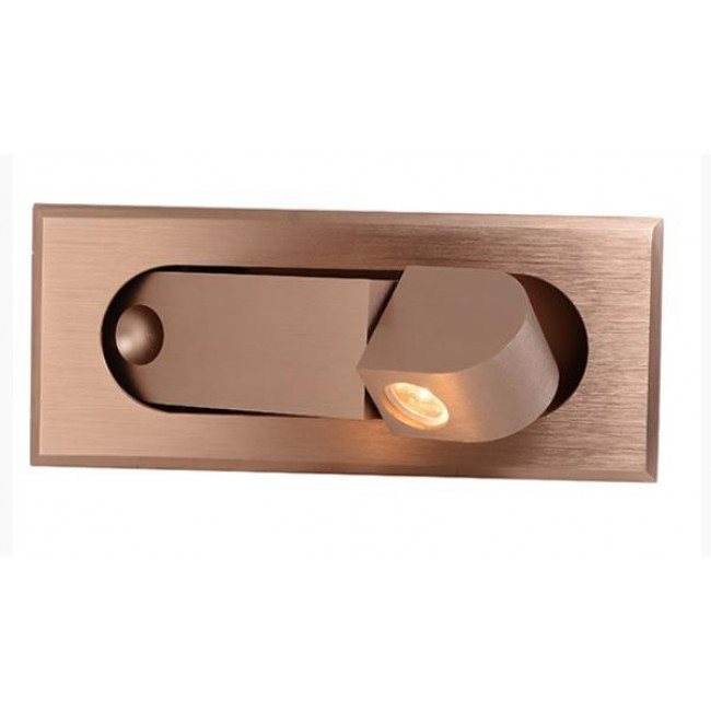 Απλίκα LED 3W 3000k Μπρονζέ H44 ZAMBELIS