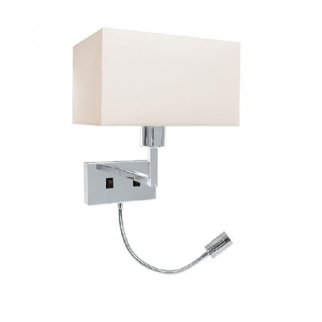 Απλίκα E27 & LED 3W 3000k Χρώμιο Και Μπεζ H51 ZAMBELIS