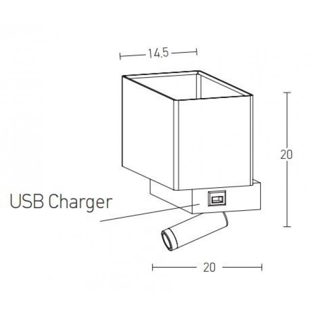 Απλίκα E27 & LED 3W 3000k Μαύρο Με USB H59 ZAMBELIS
