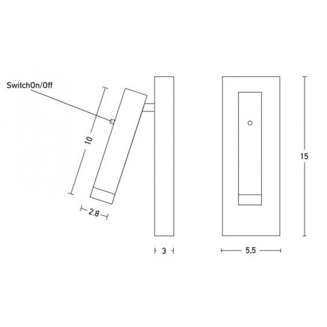 Σποτ Επίτοιχο LED 3W 3000k Ορείχαλκος H68 ZAMBELIS