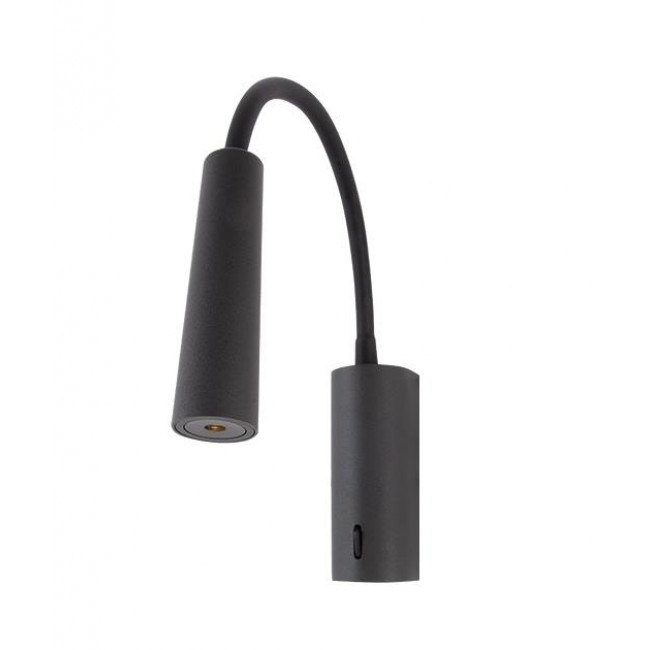 Σποτ Επίτοιχο LED 3W 3000k Μαύρο H72 ZAMBELIS