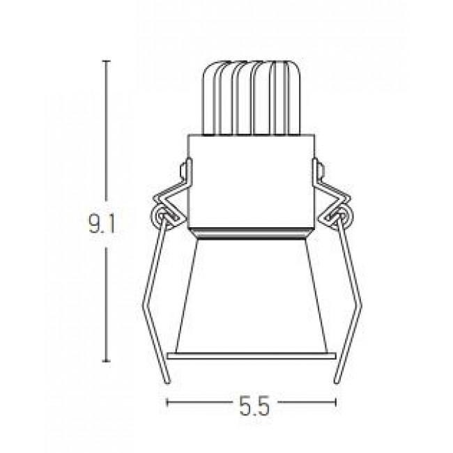 Σπότ Χωνευτό LED 6W 3000k Μαύρο S074 ZAMBELIS