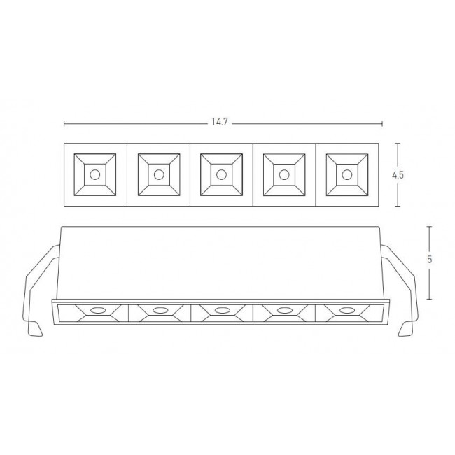 Σπότ Χωνευτό LED 11W 3000k Λευκό Και Μαύρο S086 ZAMBELIS