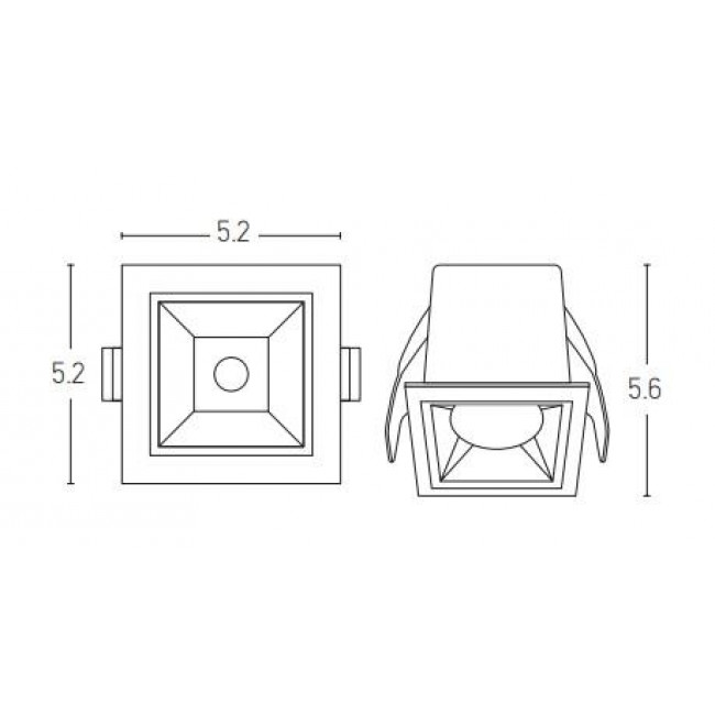 Σπότ Χωνευτό LED 5W 3000k Λευκό S098 ZAMBELIS