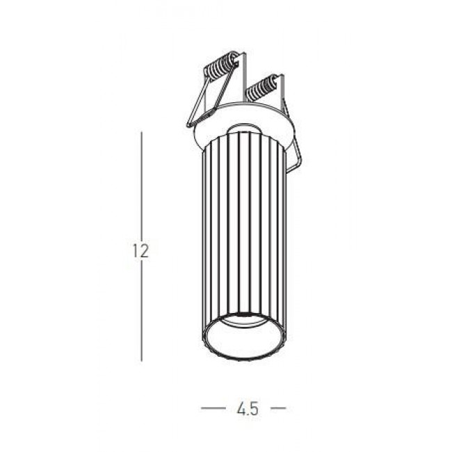 Σπότ Χωνευτό LED 7W 3000k Μαύρο S119 ZAMBELIS