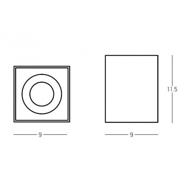 Σποτ Οροφής GU10 Μαύρο S152 ZAMBELIS