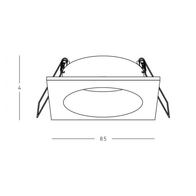 Σπότ Χωνευτό GU10 Λευκό Σταθερό S165 ZAMBELIS