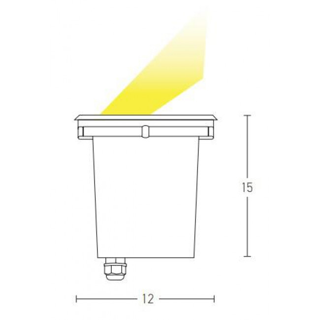 Σποτ Χωνευτό LED 8W 3000k Ατσάλι Z69062 ZAMBELIS