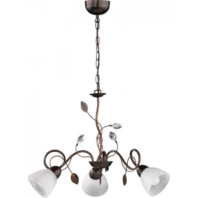 Φωτιστικό Τρίφωτο E14 Καφέ Σκουριάς Traditio TRIO LIGHTING
