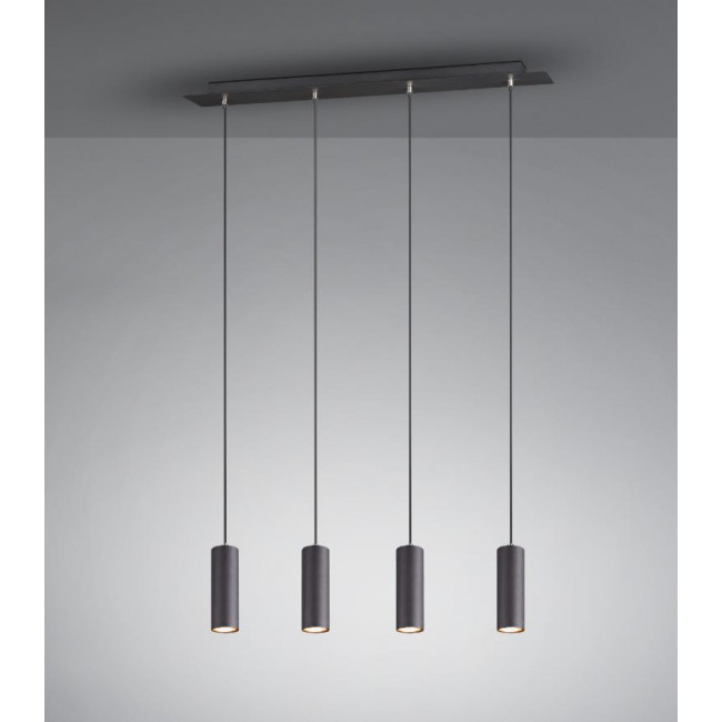 Φωτιστικό Τετράφωτο GU10 Μάυρο Marley 312400432 TRIO LIGHTING