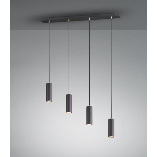 Φωτιστικό Τετράφωτο GU10 Μάυρο Marley 312400432 TRIO LIGHTING