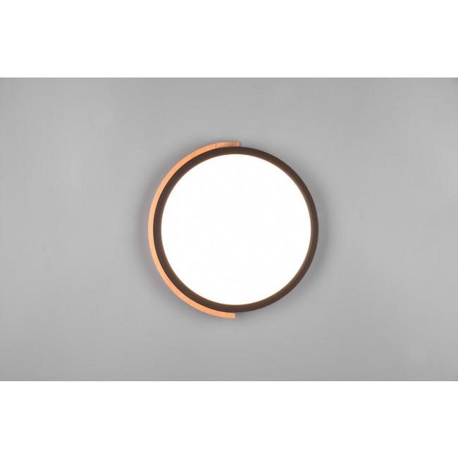 Πλαφονιέρα LED 20W 3000k Μαύρο Και Ξυλό Jano R67201132 RL LIGHTING
