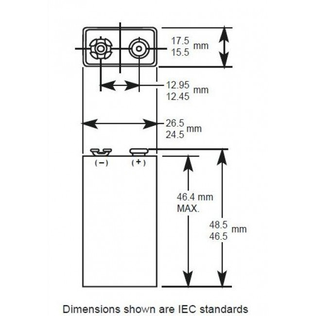 Μπαταρία Αλκαλική 6LR61 E Plus DURACELL