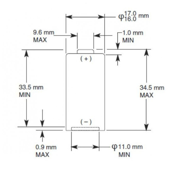 Μπαταρία Λιθίου Cylindrical CR123A (Blister 1τμχ) DURACELL