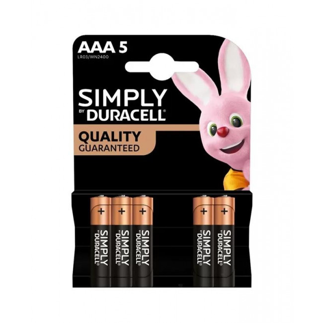 Μπαταρία Αλκαλική LR03 ΑΑΑ (Blister 5τμχ) Simply DURACELL