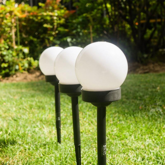 Ηλιακό Φωτιστικό LED RGB+W Μαύρο Και Λευκό (Σετ 3τεμ.) 417929 XANLITE