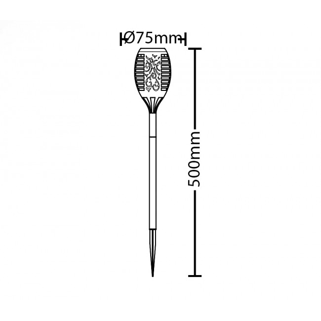 Ηλιακό Φωτιστικό LED 8W 2700k Μαύρο (Σετ 4τεμ.) 427331 XANLITE