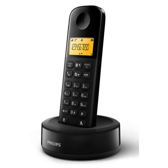 Τηλέφωνο Ασύρματο Μαύρο D1601B/34 PHILIPS