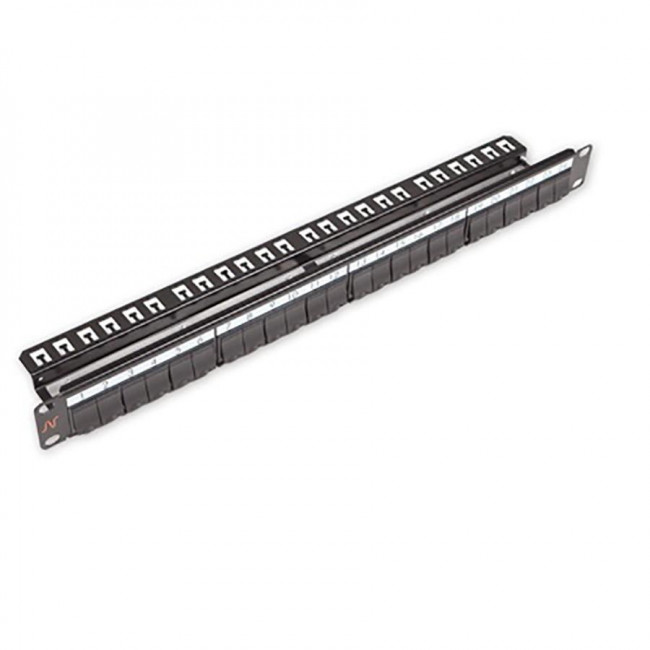 Patch Panel 1U Κενό 24 Θέσεων Snap-In N521.664BK NEXANS