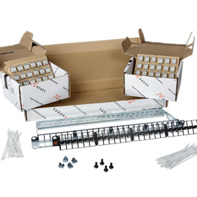 Patch Panel 1U 48 Θέσεων Cat.6A Shielded N521.668KIT AGINODE