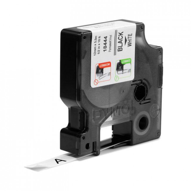 Ταινία Βινυλίου 12mmx5.5m Black on White 18444 DYMO