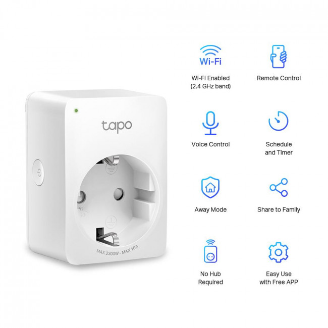 Αντάπτορας Ρεύματος Σετ 4 Τεμαχίων Wi-Fi TAPO-P100 V1.2 TP-LINK