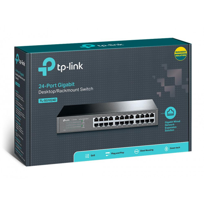 Ethernet Switch 24P 1000Mbps TL-SG1024D V9.0 TP-LINK