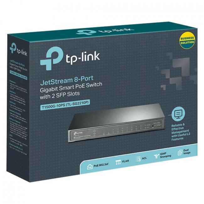 Ethernet Switch 10P 1000Mbps, PoE+ & SFP TL-SG1210P V3.0 TP-LINK