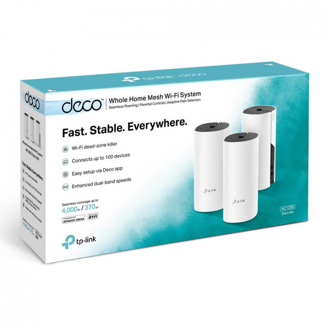 Access Point Dual Band Mesh AC1200 Deco M4 (3-Pack) V2.0 TP-LINK