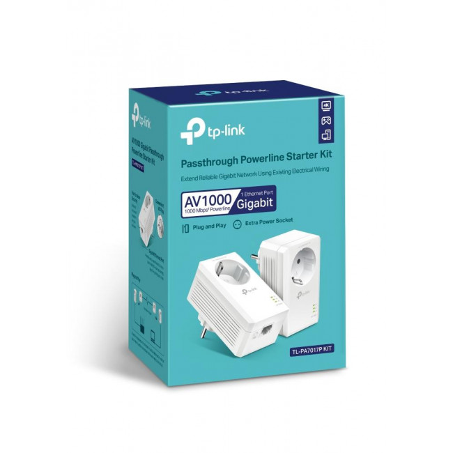 Powerline Extender Starter Kit AV1000 TL-PA7017PKIT V4.0 TP-LINK
