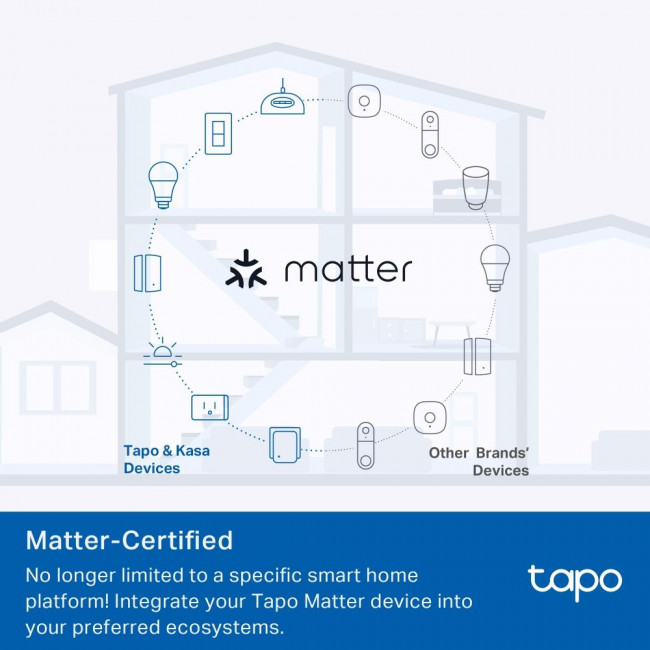 Αντάπτορας Ρεύματος Wi-Fi Matter TAPO-P100M V1.0 TP-LINK