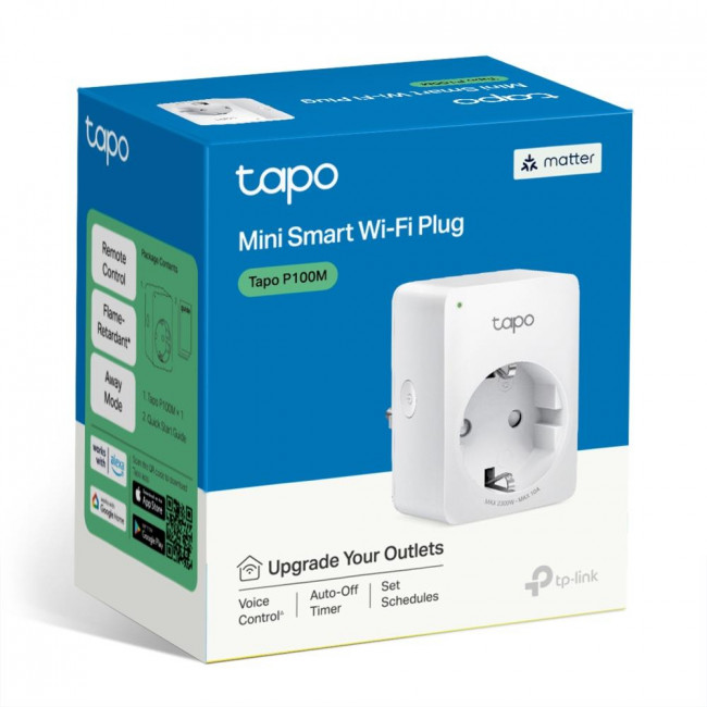 Αντάπτορας Ρεύματος Wi-Fi Matter TAPO-P100M V1.0 TP-LINK