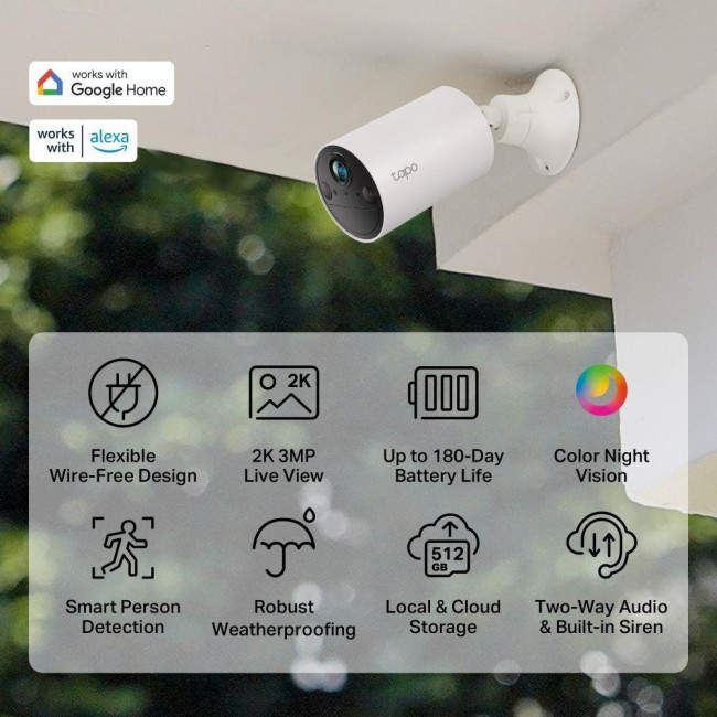 Κάμερα Bullet Wi-Fi 3MP, Με Φακό 3.17mm Tapo C410 TP-LINK