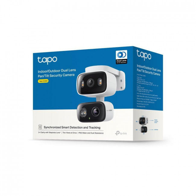 Κάμερα Dual Pan/Tilt Wi-Fi 3MP, Με Φακό 2.8mm & 6.0mm Tapo C246D V1.0 TP-LINK