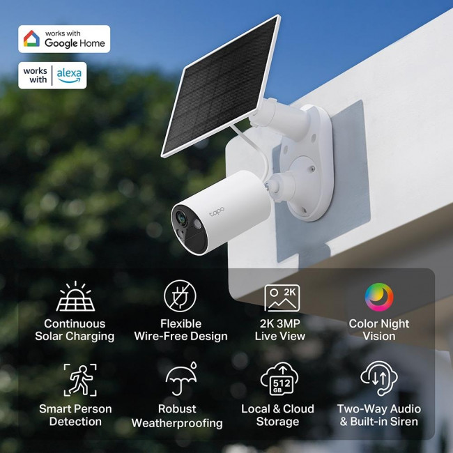 Κάμερα Bullet Wi-Fi 3MP, Με Φακό 3.17mm Και Ηλιακό Πανελ Tapo C410 KIT V1.0 TP-LINK