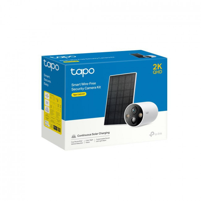 Κάμερα Bullet Wi-Fi 4MP, Με Φακό 2.1mm Και Ηλιακό Πανελ Tapo C425 KIT V1.2 TP-LINK