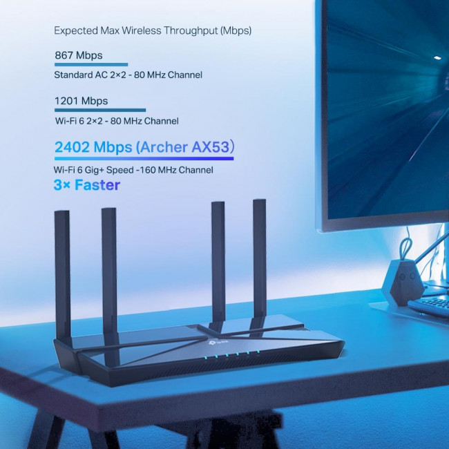 Router Dual Band Wi-Fi 6 AX3000 Archer AX53 V2.0 TP-LINK