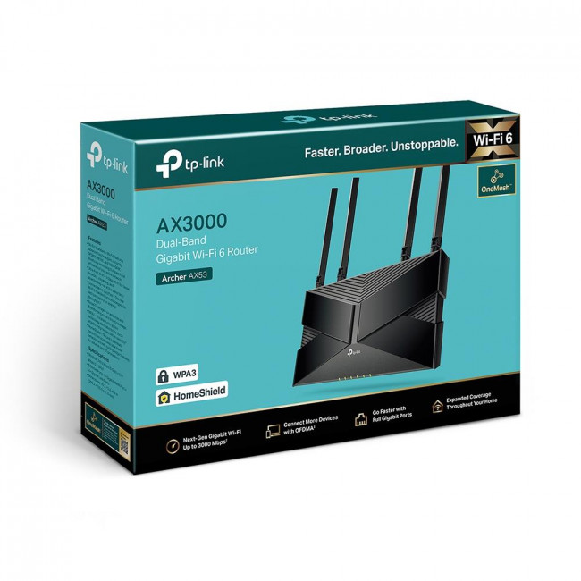 Router Dual Band Wi-Fi 6 AX3000 Archer AX53 V2.0 TP-LINK