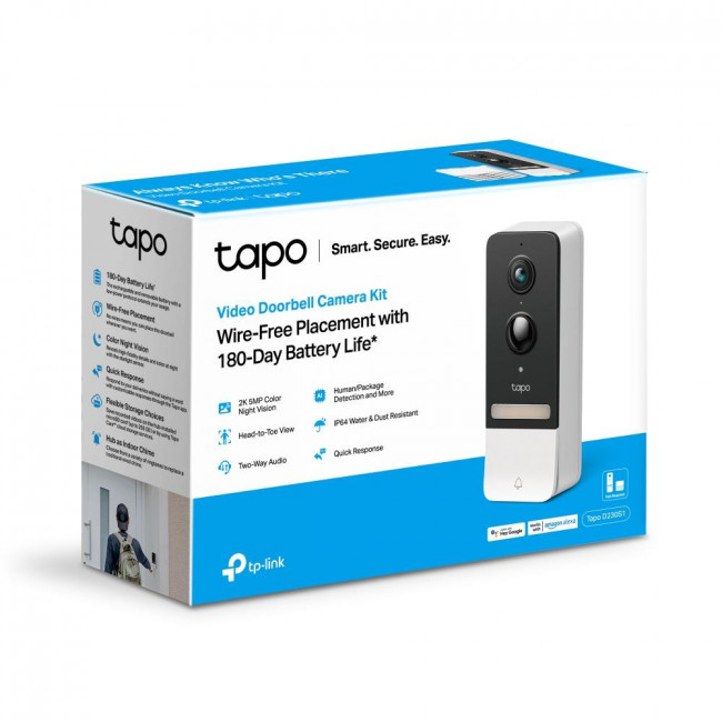 Κάμερα Εισόδου Wi-Fi 4MP,Με Κουδούνι Και Hub H200 Tapo D230S1 V1.2 TP-LINK