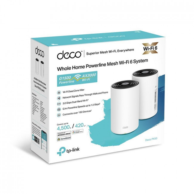Access Point Dual Band & Poerline Mesh AX3000+G1500 Deco PX50 (2-Pack) V1.0 TP-LINK
