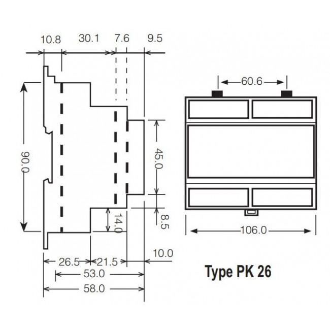 Πολύμετρο Ράγας EPM-04CS-DIN ENTES